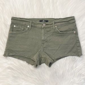 7 For All Mankind High Waist Cutoff Denim Shorts